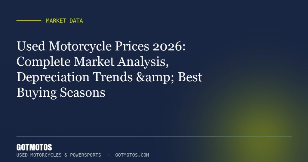 Used Motorcycle Prices 2026: Complete Market Analysis, Depreciation Trends & Best Buying Seasons
