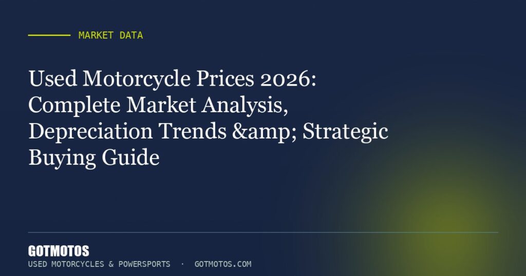 Used Motorcycle Prices 2026: Complete Market Analysis, Depreciation Trends & Strategic Buying Guide